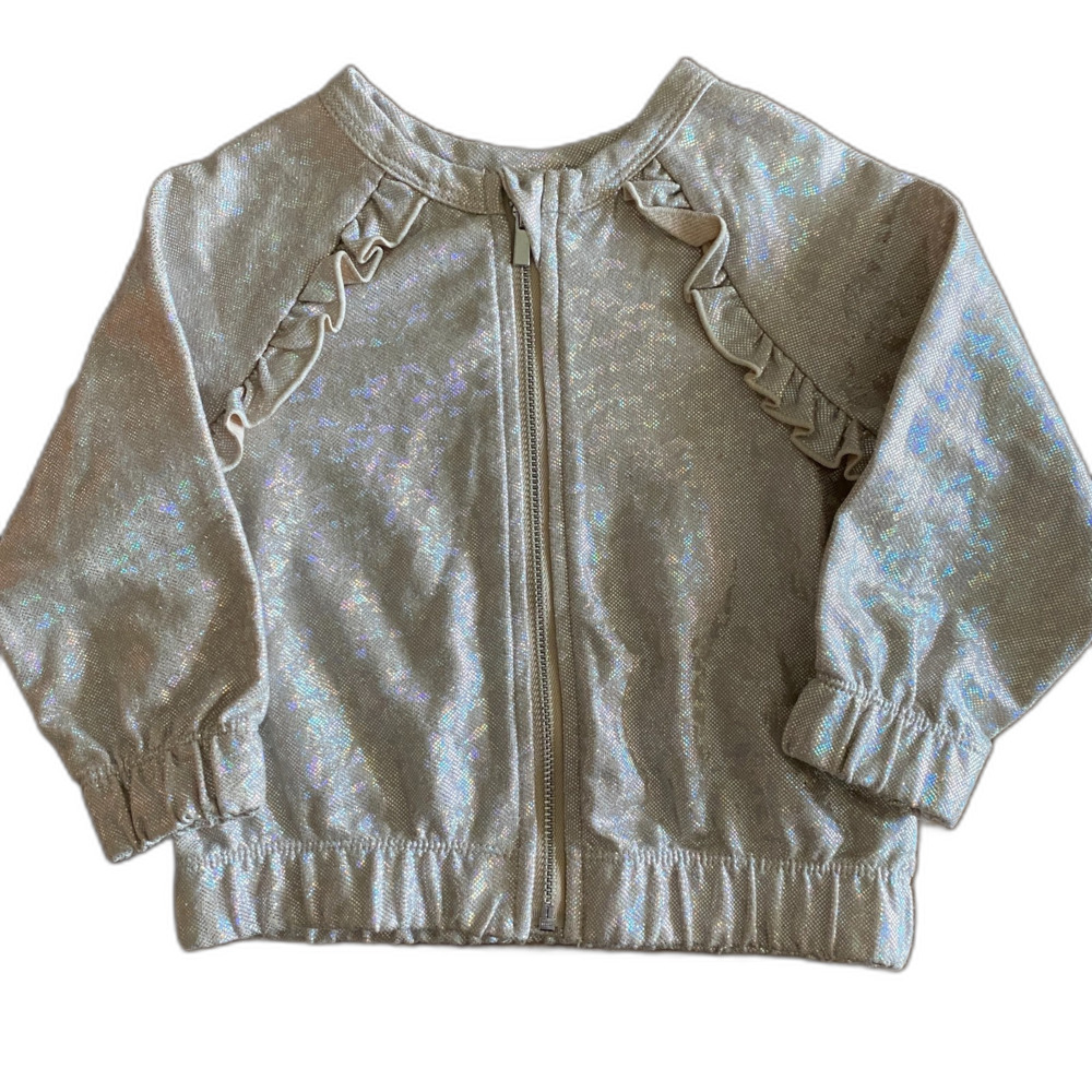 Cat & Jack Holographic Gold Jacket Girls' 18 Months